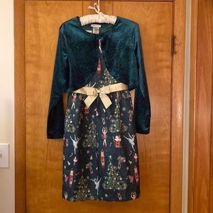 Beautiful Girls Nutcracker Holiday Two Piece Dress Pre-Teen Size 20.5
